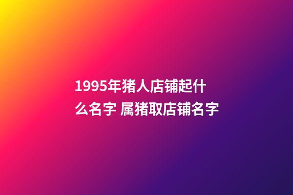 1995年猪人店铺起什么名字 属猪取店铺名字-第1张-店铺起名-玄机派